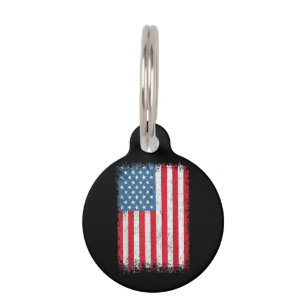 Médaillon Pour Animaux Drapeau Américain Patriotique Pour Hommes Femmes E