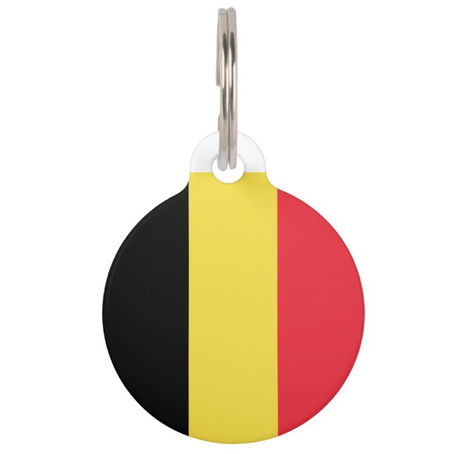 Médaillon Pour Animaux Drapeau Belgique (Dos)