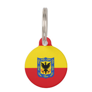 Médaillon Pour Animaux Drapeau de Bogota, Colombie Numéro d'identificatio