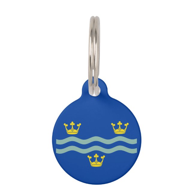 Médaillon Pour Animaux Drapeau de Cambridgeshire (Dos)