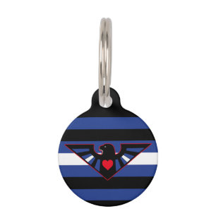 Médaillon Pour Animaux Drapeau de fierté d'aigle en cuir