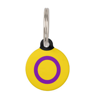 Médaillon Pour Animaux Drapeau de fierté intersexe