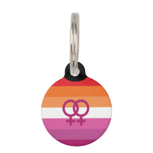 Médaillon Pour Animaux Drapeau de fierté lesbienne WLW
