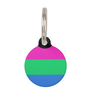 Médaillon Pour Animaux Drapeau de fierté polysexuelle