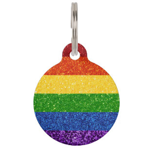 Médaillon Pour Animaux Drapeau de la Fierté arc-en-ciel LGBT Parties scin