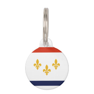 Médaillon Pour Animaux Drapeau de la Nouvelle-Orléans, Louisiane