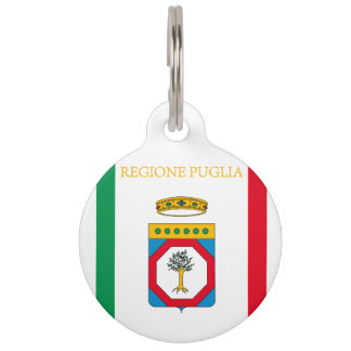 Médaillon Pour Animaux Drapeau de la Pouille (région d'Italie)