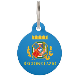 Médaillon Pour Animaux Drapeau de la région du Latium (Italie)