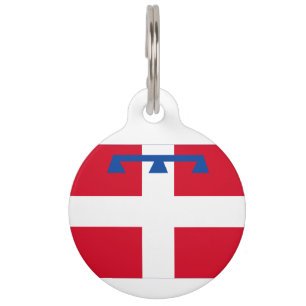 Médaillon Pour Animaux Drapeau de la région italienne Piémont