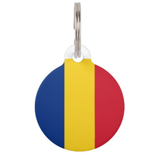 Médaillon Pour Animaux Drapeau de la Roumanie