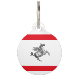 Médaillon Pour Animaux drapeau de la Toscane (région d'Italie)