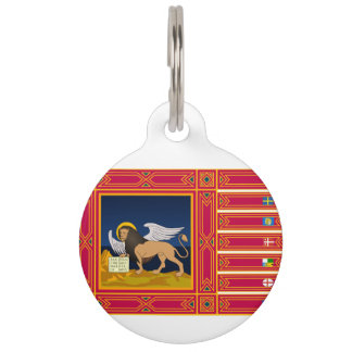 Médaillon Pour Animaux Drapeau de la Vénétie (région d'Italie)