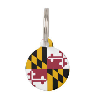 Médaillon Pour Animaux Drapeau d'état du Maryland