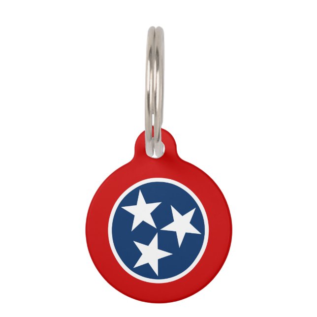 Médaillon Pour Animaux Drapeau d'état du Tennessee (Dos)