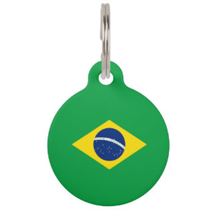 Médaillon Pour Animaux Drapeau du Brésil