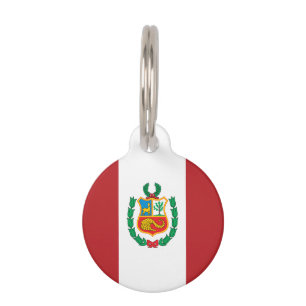 Médaillon Pour Animaux Drapeau du Pérou