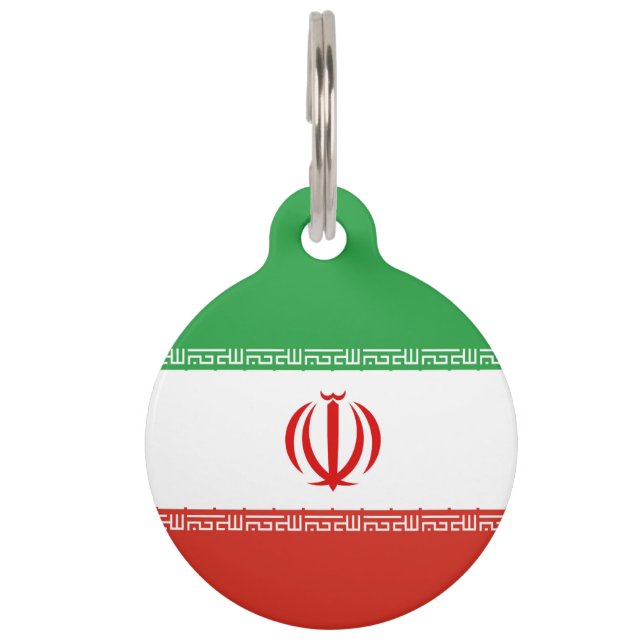 Médaillon Pour Animaux Drapeau iranien (Devant)