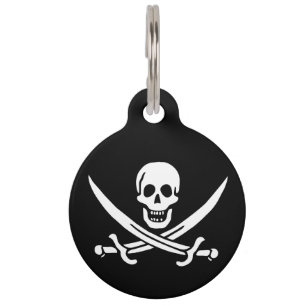 Médaillon Pour Animaux Drapeau Pirate