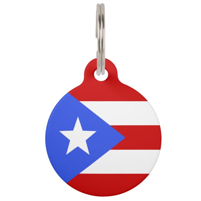 Médaillon Pour Animaux Drapeau Porto Rico (Devant)