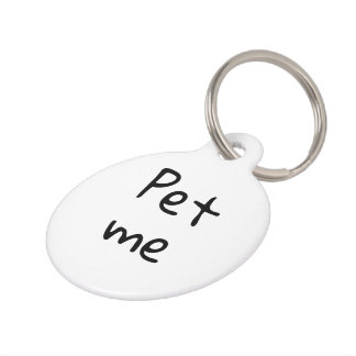 Médaillon Pour Animaux Drôle Chat Pet-Moi Avec Vos Yeux Minimal