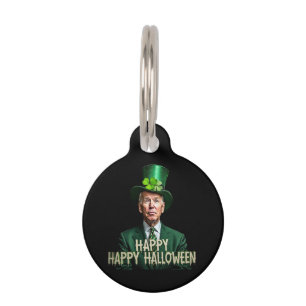 Médaillon Pour Animaux Drôle Joe Biden St Patrick's Day Confus