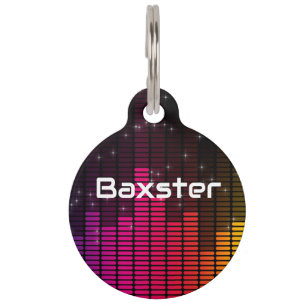 Médaillon Pour Animaux Égaliseur Lumières de Disco Musique Volume Personn