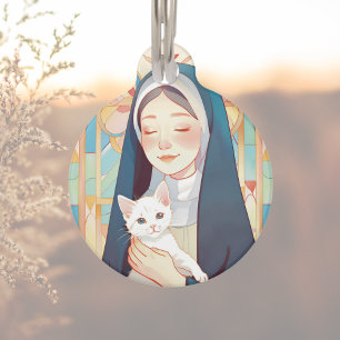 Médaillon Pour Animaux Église Sainte Gertrude patronne des chats