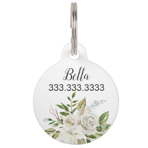 Médaillon Pour Animaux Élégant floral