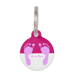 Médaillon Pour Animaux Empreintes bébé (Fille)