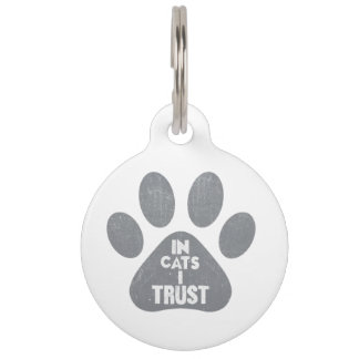 Médaillon Pour Animaux En chat je fais confiance
