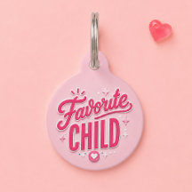 Enfant préféré Mignon Rose Personnalisé Chien Chat