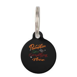Médaillon Pour Animaux Épices citrouilles Et Tout Beau Slogan