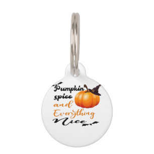 Médaillon Pour Animaux Épices citrouilles Et Tout Nice Automne Halloween 