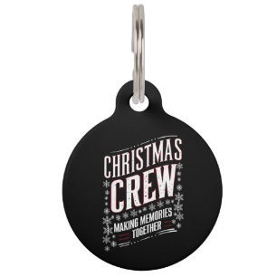 Médaillon Pour Animaux Équipe de Noël Famille Tenue de Noël assortie