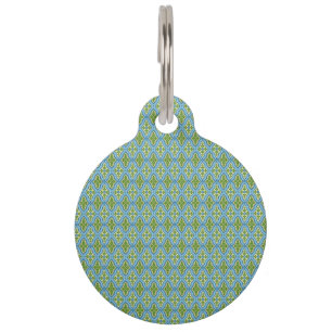 Médaillon Pour Animaux Et vert étiquette d'animal familier modelée par