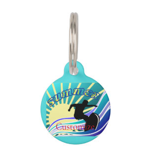 Médaillon Pour Animaux Été Surf Fun Thunder_Cove