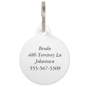 Médaillon Pour Animaux Étiquette anglaise de bouledogue