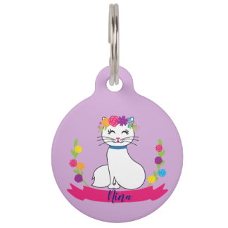 Médaillon Pour Animaux étiquette d'animal de compagnie de nom personnalis