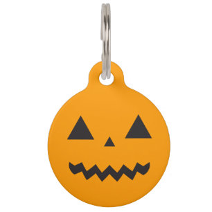 Médaillon Pour Animaux Étiquette d'animal familier de Jack O'Lantern