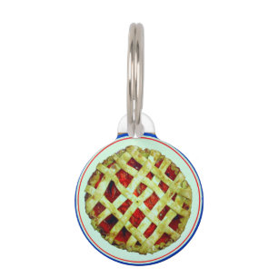 Médaillon Pour Animaux étiquette d'animal familier de tarte de fraise