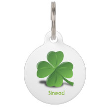 Étiquette de chien du jour de St Patrick