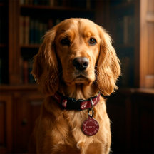 Étiquette de nom de chien personnalisée vintage