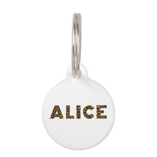 Médaillon Pour Animaux Étiquette d'identification d'Alice