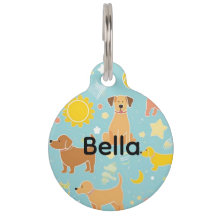 Étiquette d'identification de chien amusante avec