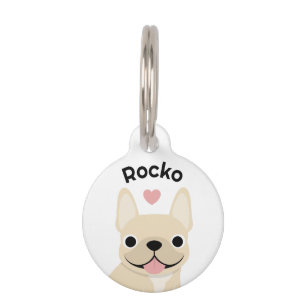 Médaillon Pour Animaux Étiquette d'identification de chien Bouledogue Fra
