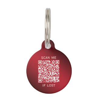 Médaillon Pour Animaux Étiquette d'identification de compagnie rouge écar