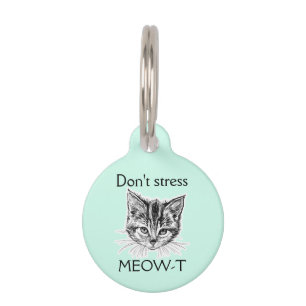Médaillon Pour Animaux Étiquette d'identification de stéthoscope MEOW-T p
