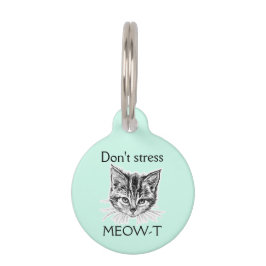Médaillon Pour Animaux Étiquette d'identification de stéthoscope MEOW-T s