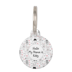 Médaillon Pour Animaux Étiquette d'identification pour chats