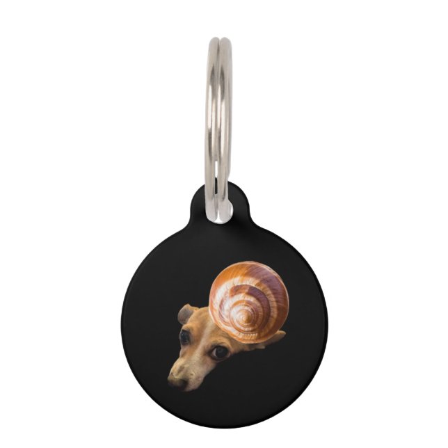 Médaillon Pour Animaux Étiquette escargot (Devant)